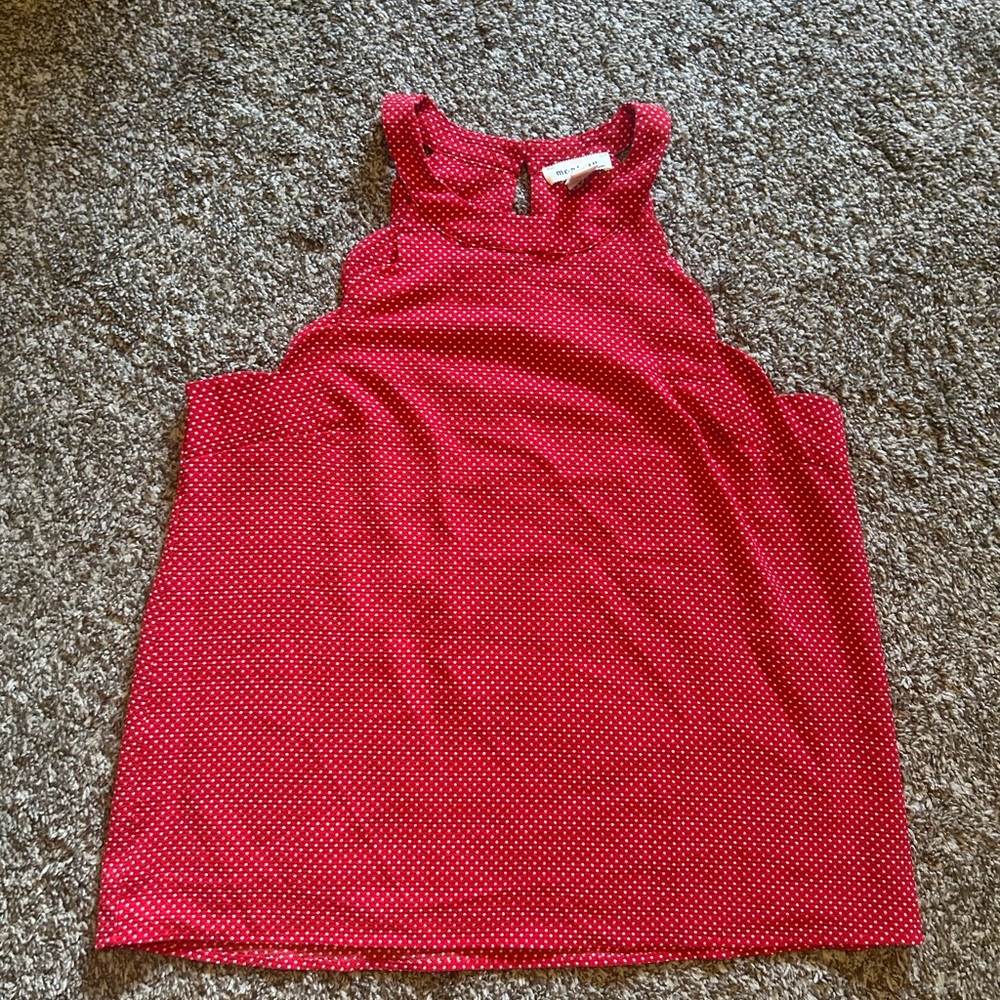 Monteau Red Polka Dot Tank Top